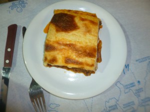 Premier repas du soir à Poros (Lefkada)