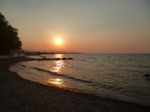 Coucher de soleil, Corinthe