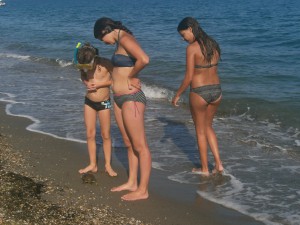 Gythio, une tortue sur la plage